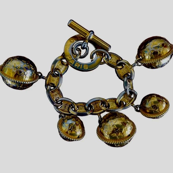 Gold and Silver Authentic Celine Charm Bracelet - Picture 1 of 5